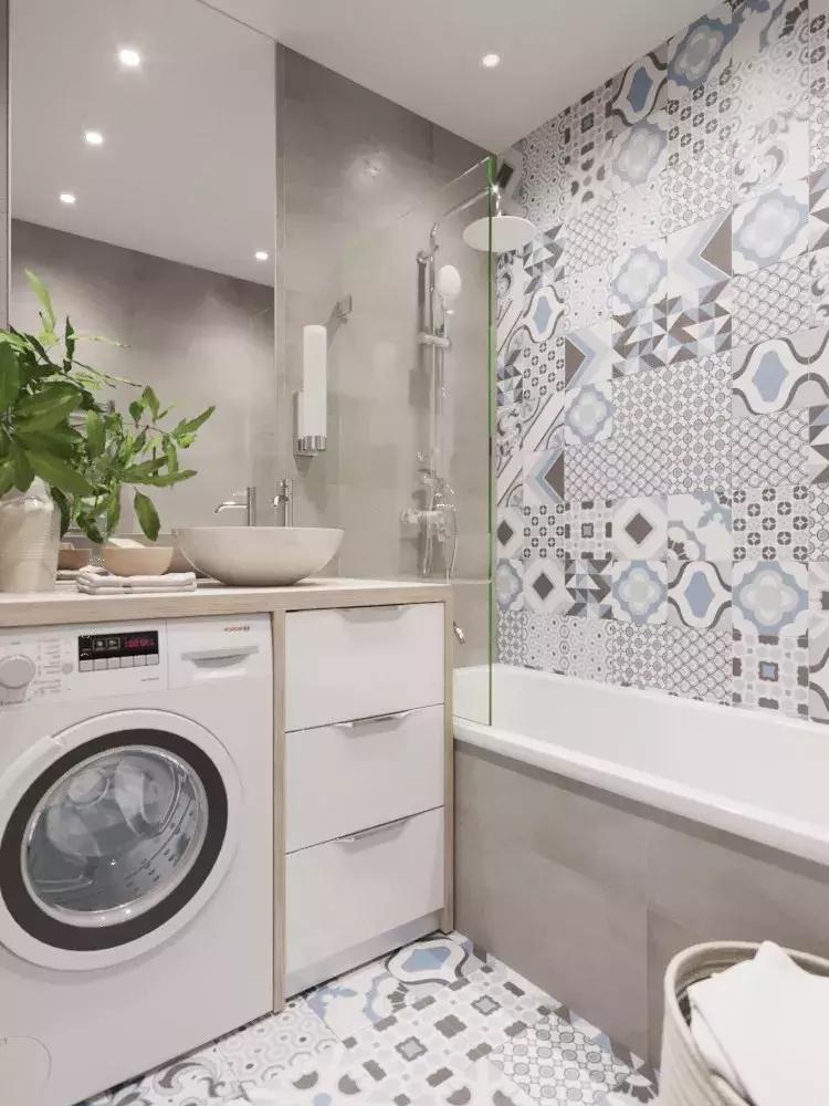 1.5x2.3米卫生间放洗衣机干湿分离,卫生间太小洗衣机怎么放置更合理