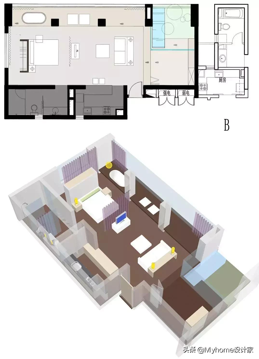 小户型全套布局,小户型空间布局图