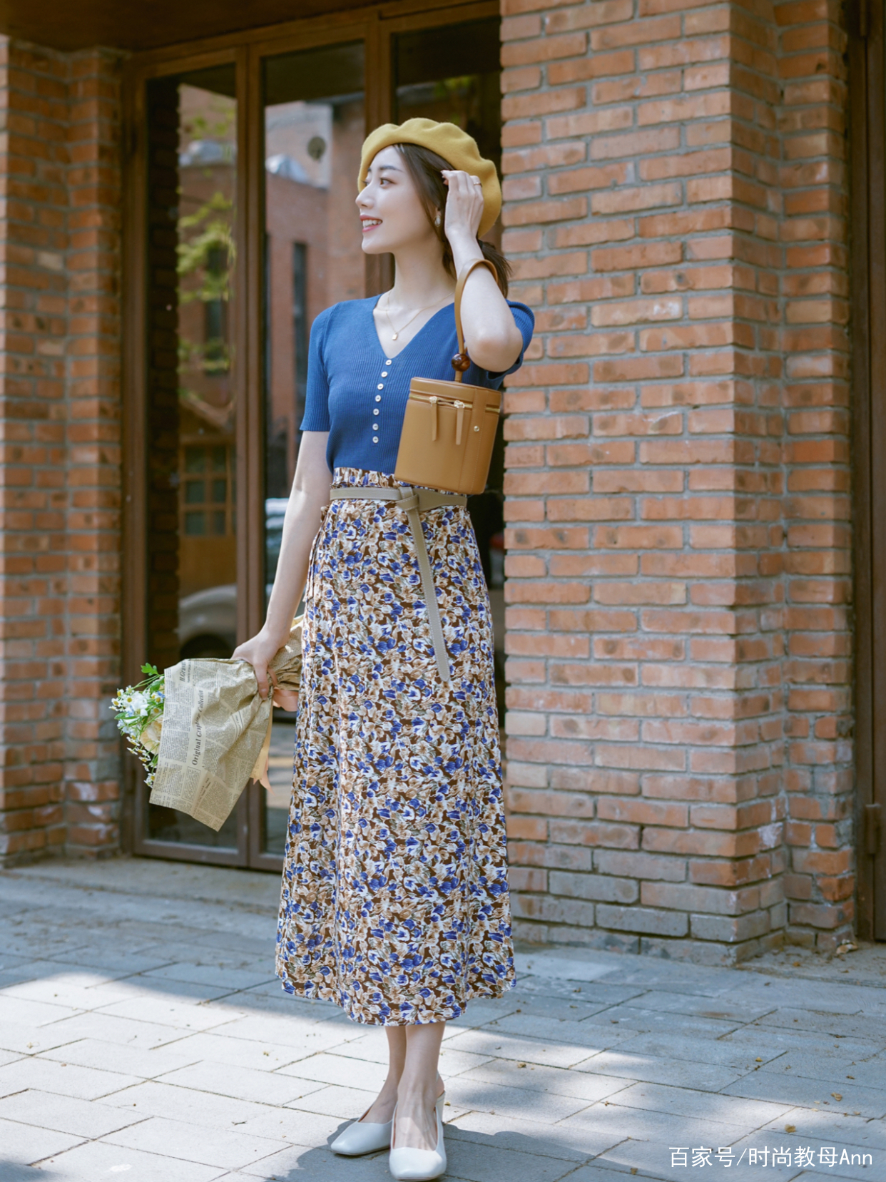 搭配高腰阔腿裙的上衣,短高腰裙的搭配夏