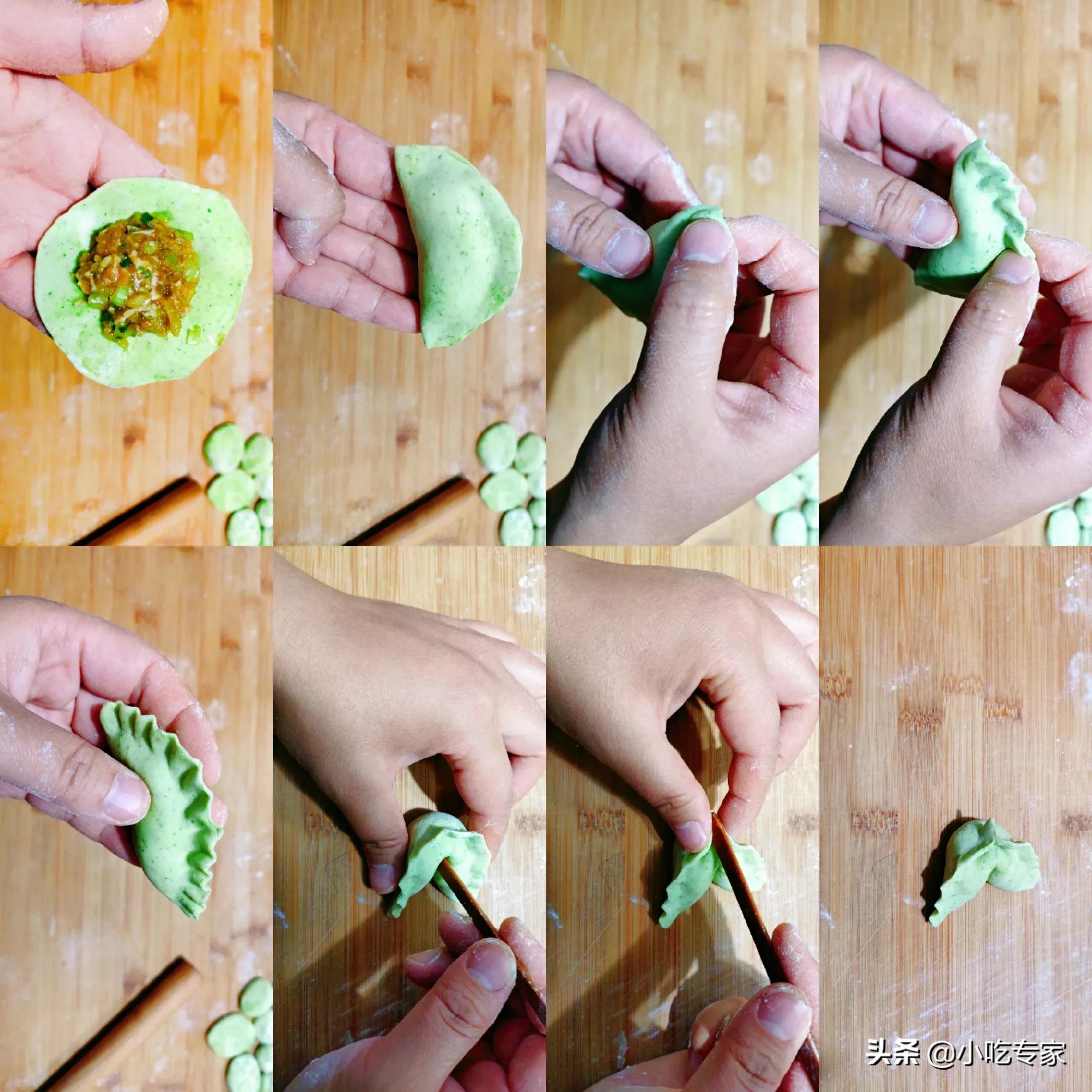 饺子怎么包馅多又好看,韭菜肉馅饺子包法