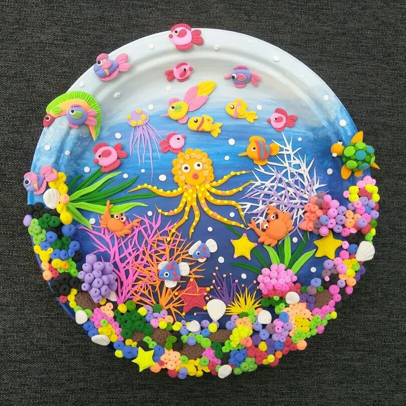 粘土手工100种简单人物在纸上制作,用超轻粘土做的手工又简单又漂亮