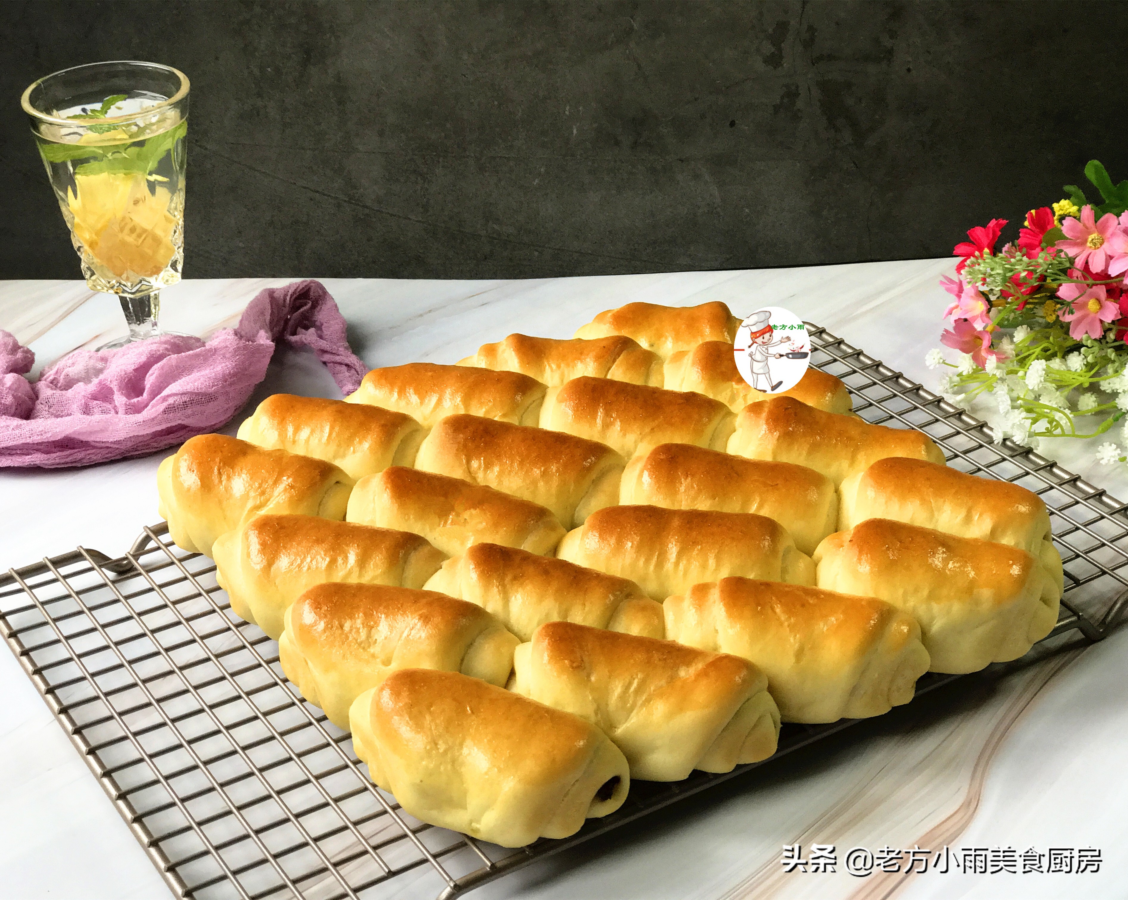 不用二次发酵的面包的做法,不用放黄油的面包卷