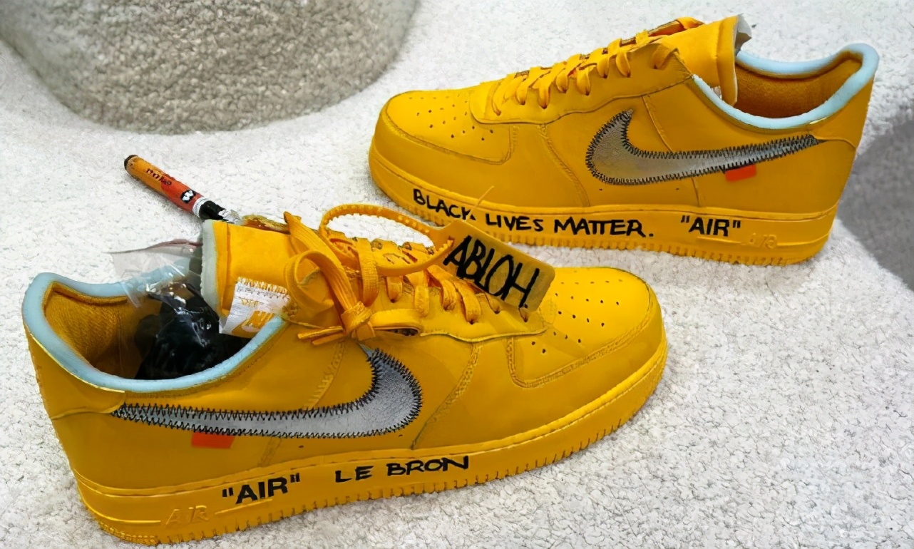 搞黄色！Off-White x 耐克AF1联名真要发售了！实物又泄露