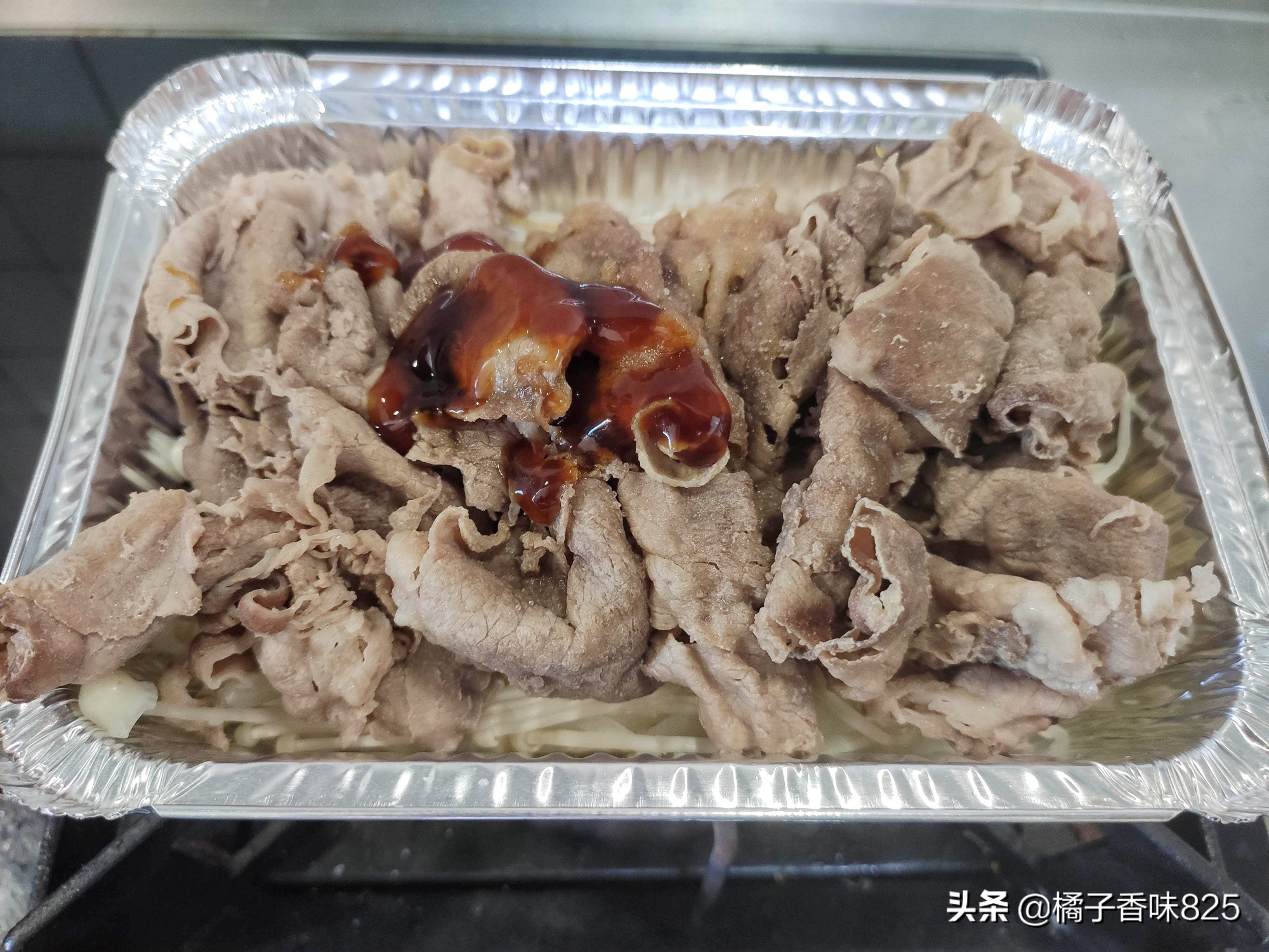 家庭版锡纸肥牛金针菇的做法,超下饭锡纸肥牛金针菇