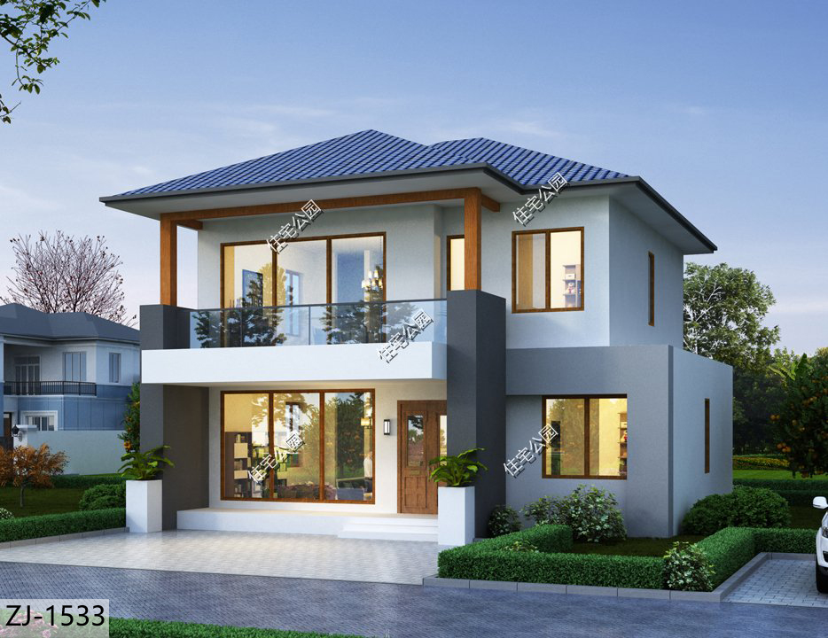 回农村建三栋中式别墅高端有气势,回农村建别墅现代风格