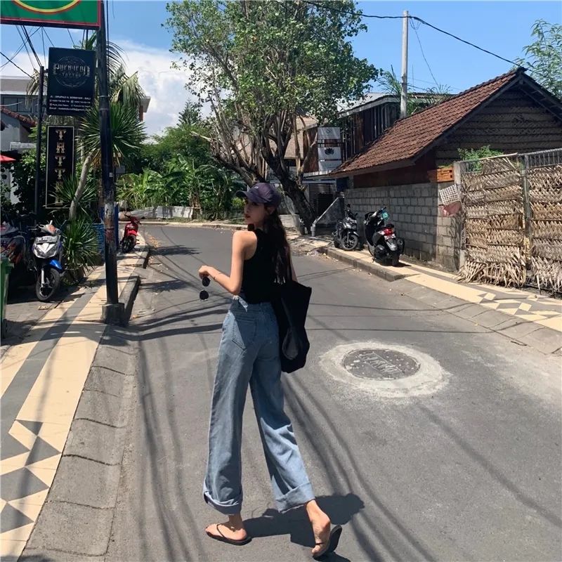 老爹裤的搭配才时髦,老爹裤让你显瘦又时髦