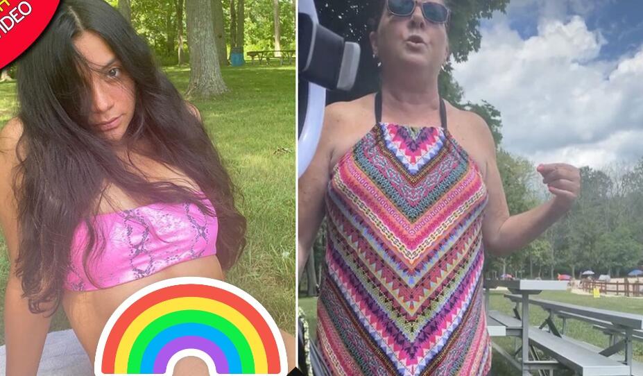 拉丁美女纽约公园自拍，遭遇美国妈妈指责：遮上，我儿子在看你