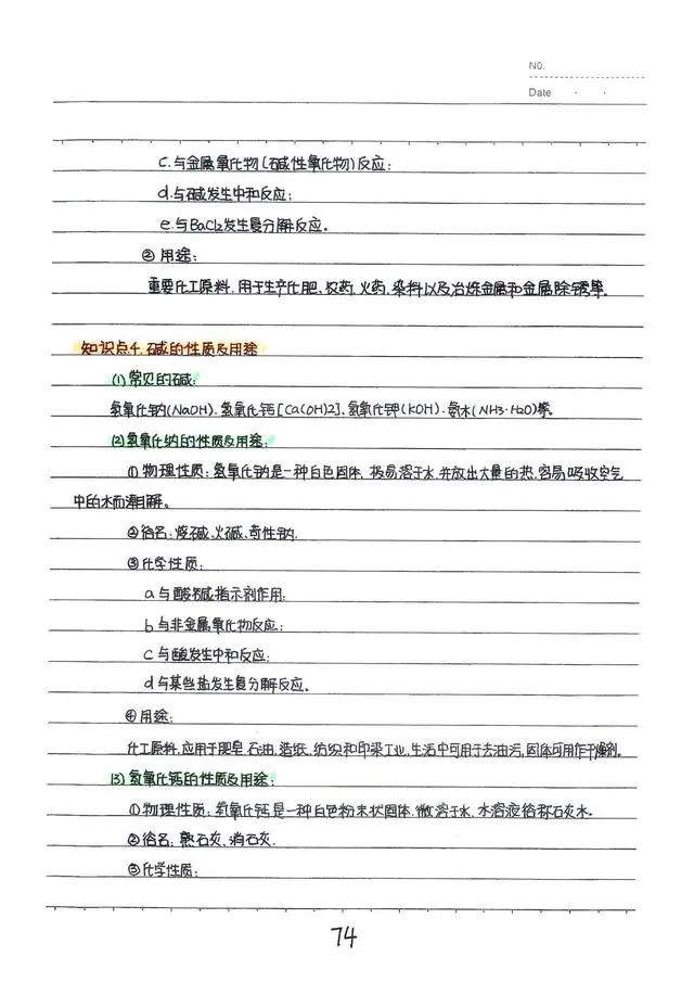 初中化学酸碱盐笔记手写,中考化学酸碱盐必考视频
