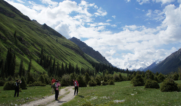 六月底的伊犁雪山,5月的伊犁草原