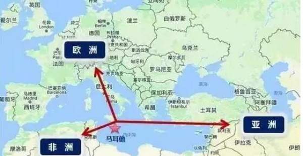 马耳他岛重要性,地中海马耳他地图
