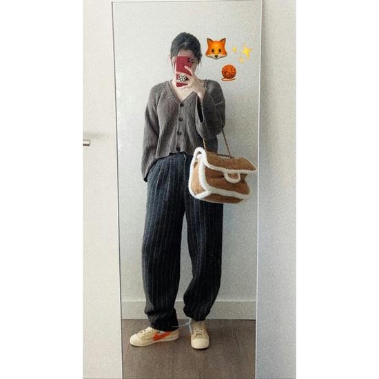 欧伦风开衫针织衫搭配,针织开衫毛衣和针织阔腿裤的搭配