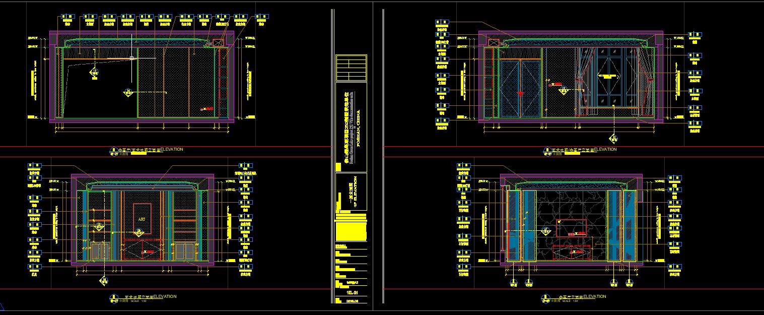 室内设计案例100套,别墅200平私家庭院施工图