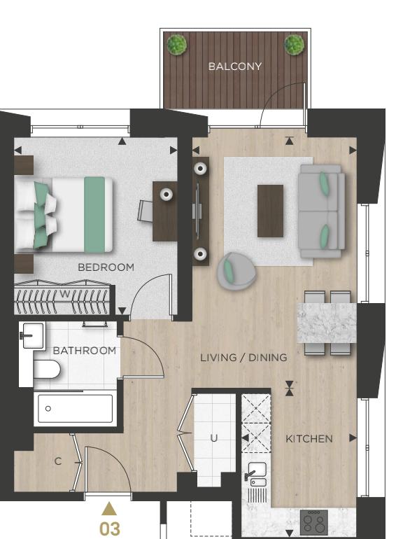 城区绿肺，WoodberryDown高性价比一居室分享