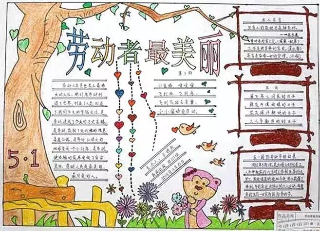 五一劳动节手抄报模板打印带文字,五一劳动节手抄报简单又好看打印