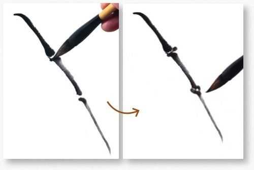 画竹子的简单画法水墨初学,竹子没骨画教程