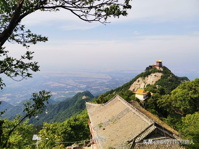 秦岭终南山南五台景区云雾环绕,秦岭终南山南五台景区游览图