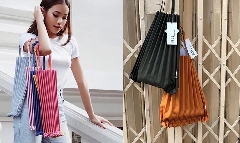 菱格褶皱链条包三宅一生,三宅小众菱格包