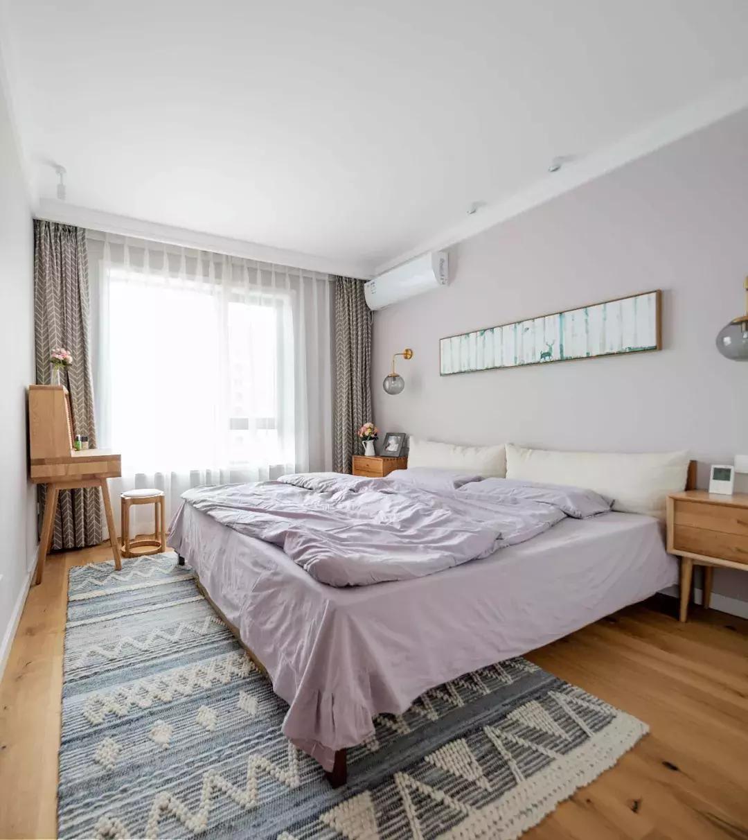 手绘墙画树北欧风,北欧风客厅手绘墙