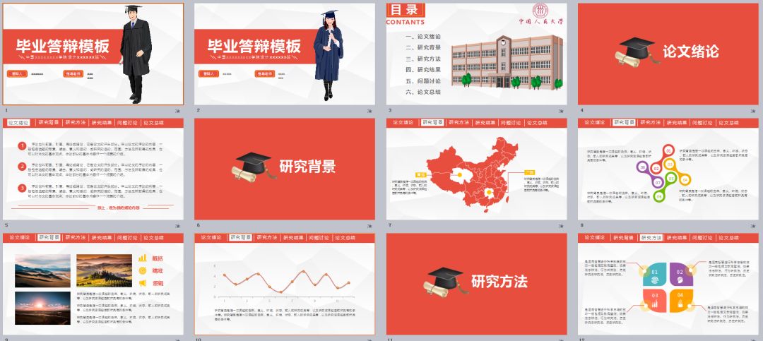 18套答辩必备ppt模板,免费论文ppt答辩模板