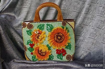 爱尔兰钩花拼出来的包包时尚大气