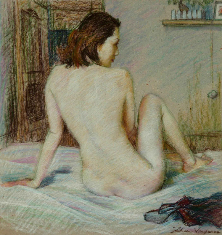 柠檬汁氤在水中　角落里美人如茵——画家赵鹰的写意油画