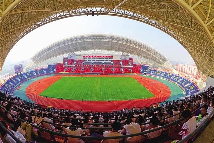 榆林职业技术学院体育馆鸟瞰图,榆林职业技术学院开幕式