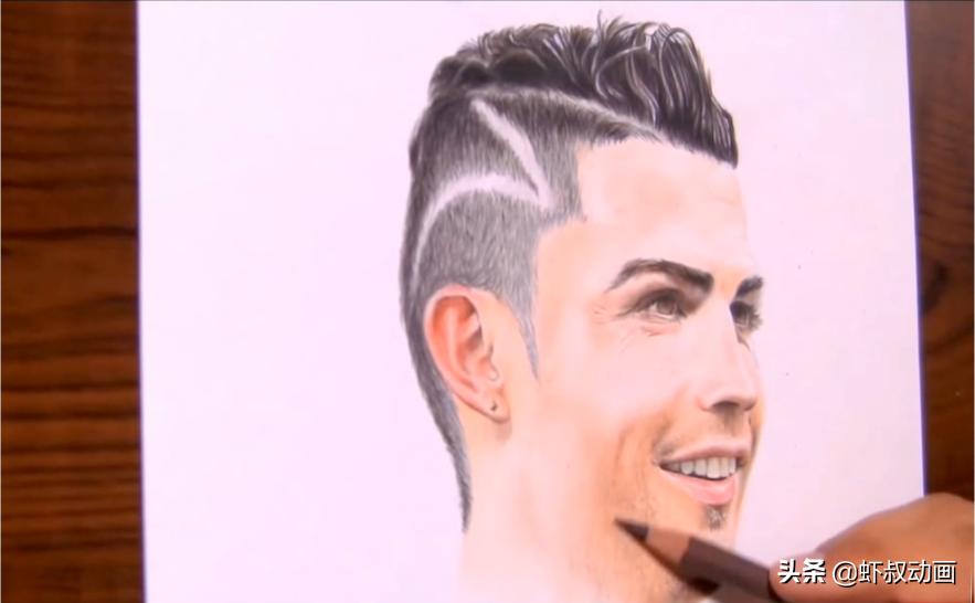 C罗铅笔画教程视频,c罗的素描画教程高级帅气