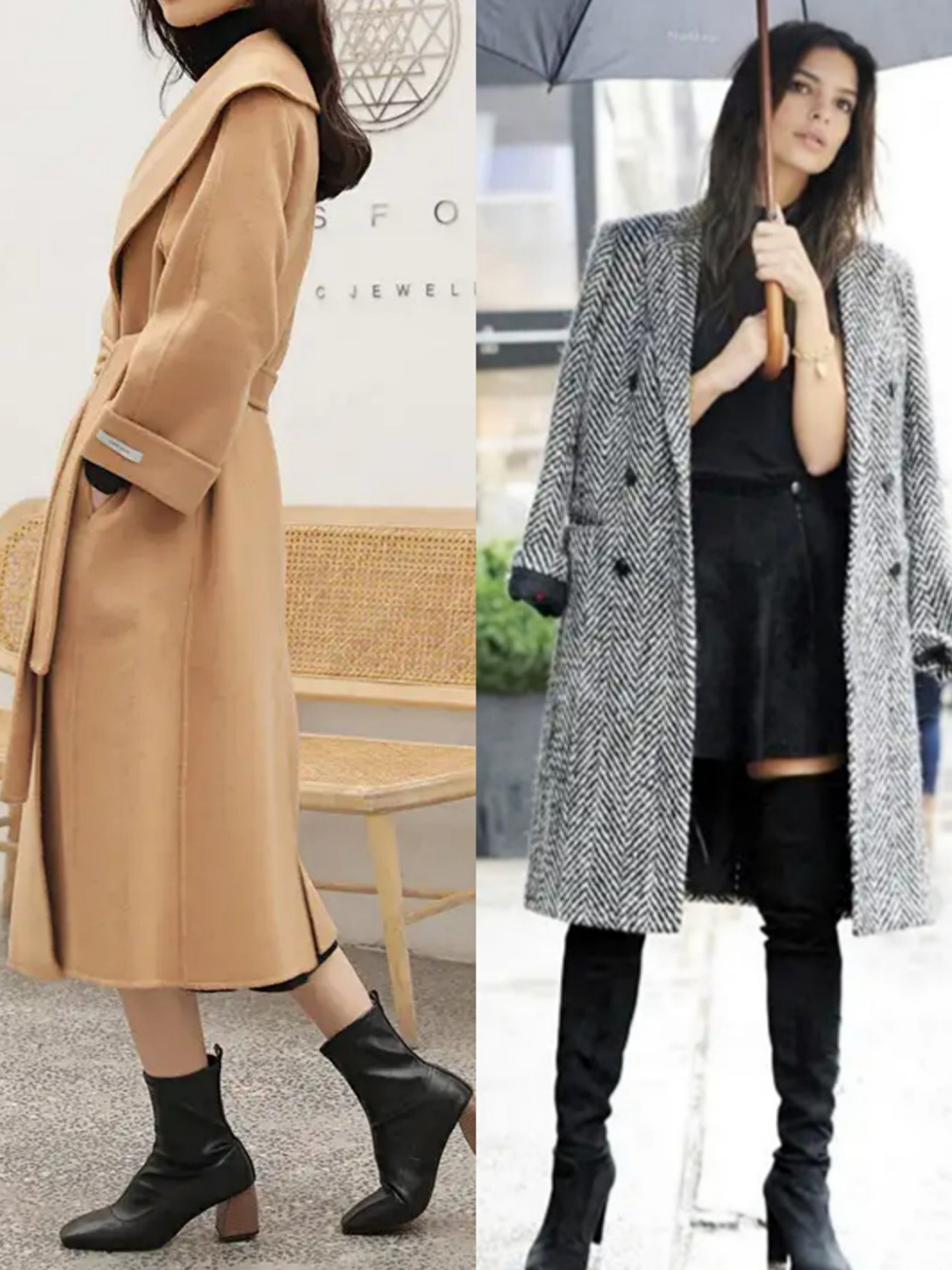 毛呢大衣女装大码中长款宽松显瘦,秋冬毛呢大衣这样穿