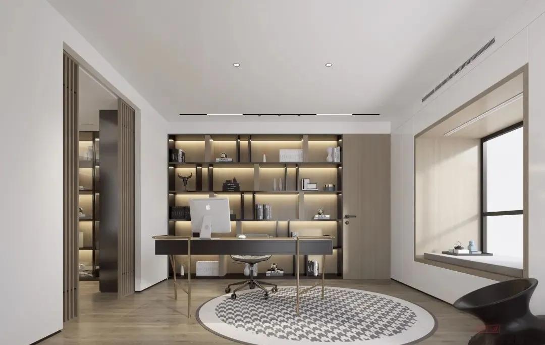 700平米现代轻奢装修效果图,大户型现代轻奢设计