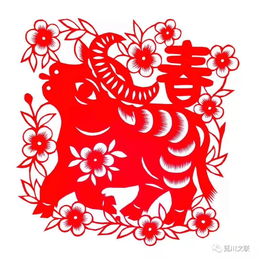 牛年送福手工作品,牛年送吉祥的手工剪纸窗花