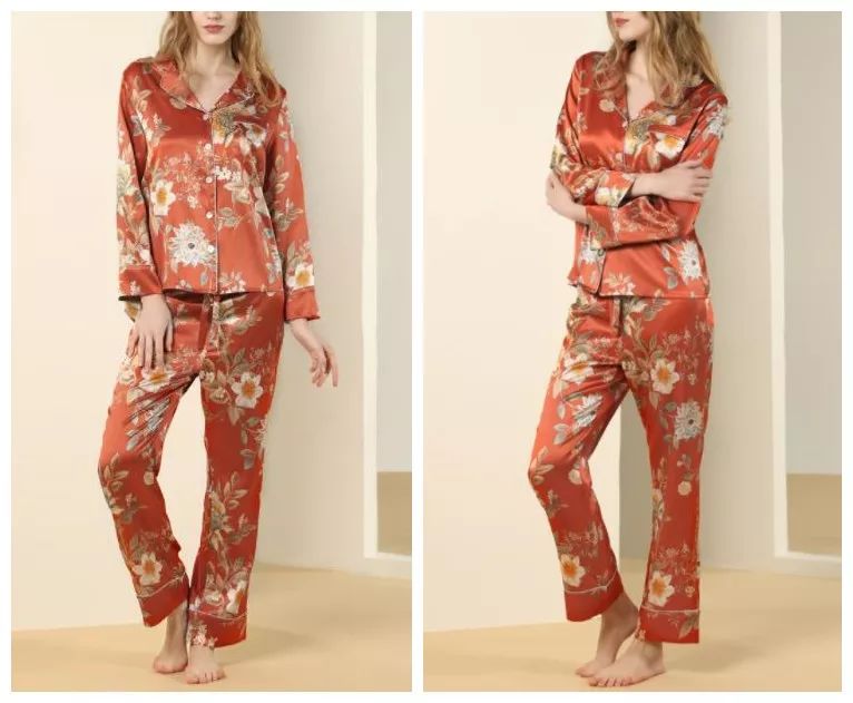 高档真丝洋气睡衣,夏天穿的真丝睡衣又凉快又舒服的