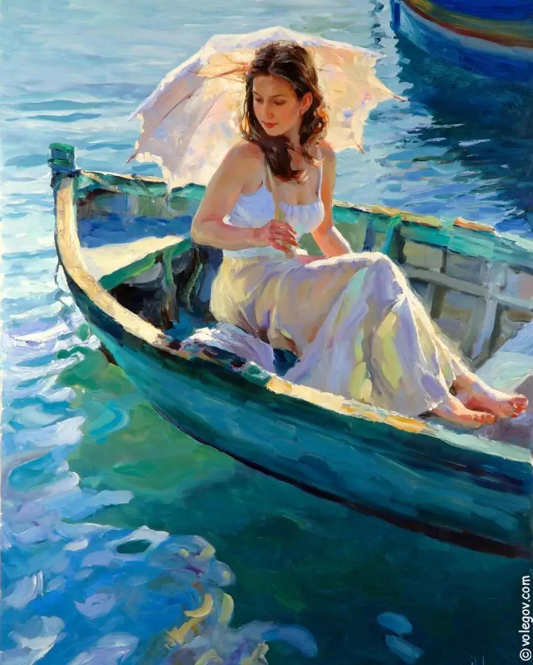 俄罗斯油画艺术人物写真,俄罗斯著名油画笔下的阳光少女