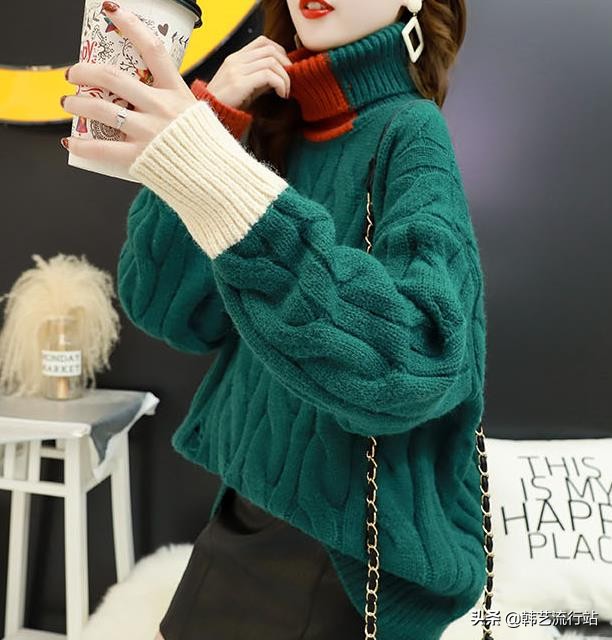 2020元旦韩国发布的新款毛衣款，再次流行休闲款，主题细节带个性
