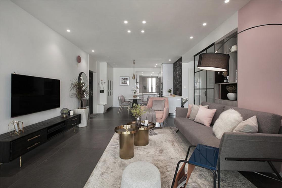 全屋吊顶拉平有多爽？看了她家103㎡这么装，难怪全屋倍显大气