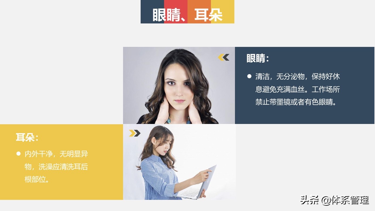 仪容仪表的礼仪正反面案例ppt模板,商务礼仪整理仪容仪表