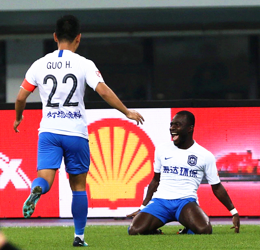 阿奇姆彭单刀破门泰达,阿奇姆彭绝杀