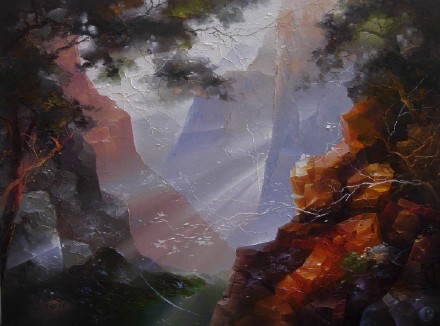 顶级的午后阳光风景油画,央美油画表现风格风景作品欣赏