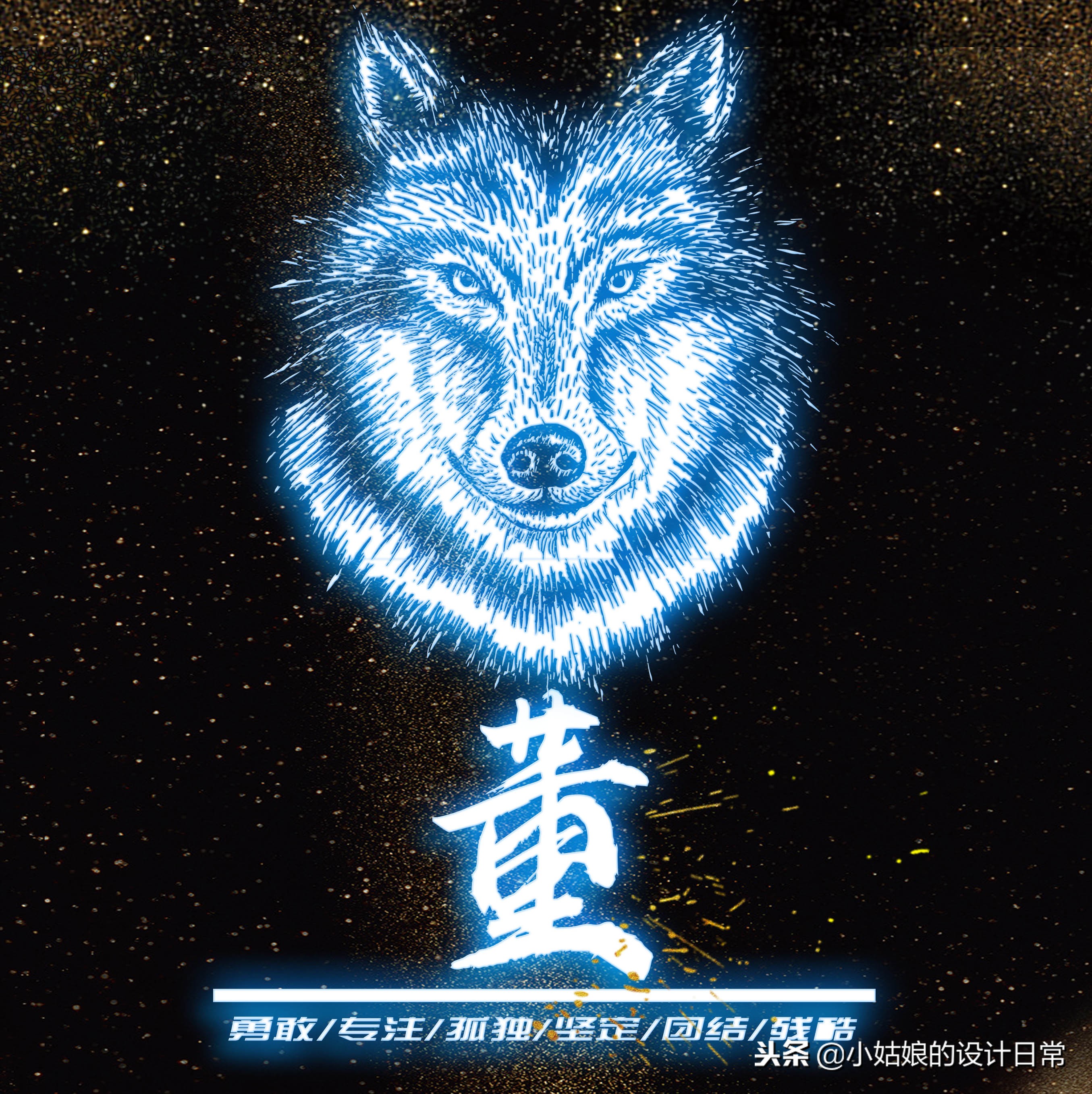 个性签名头像励志,黑白狼性励志头像