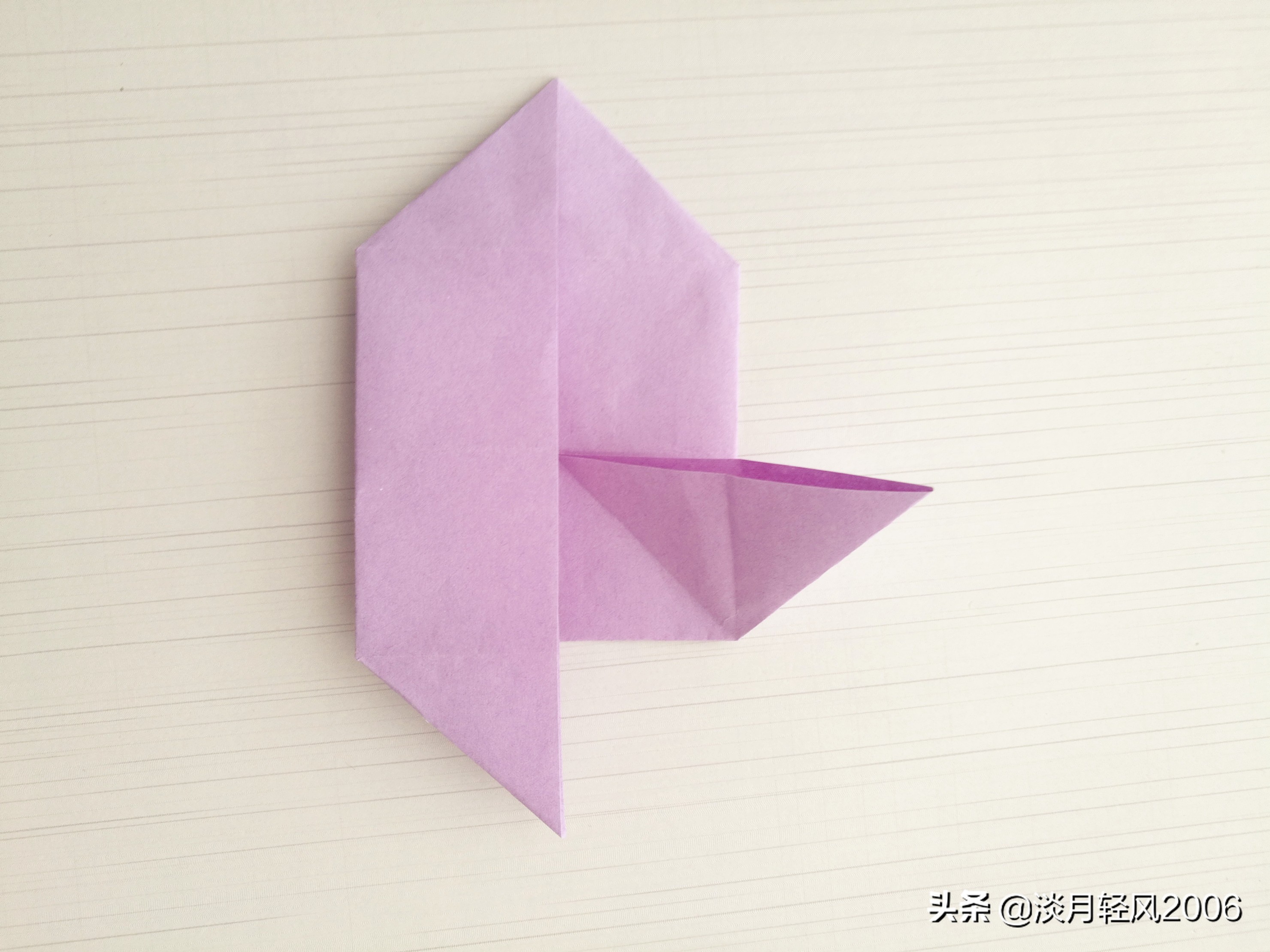 最简单的小花篮折纸,手工折纸小花篮怎么折