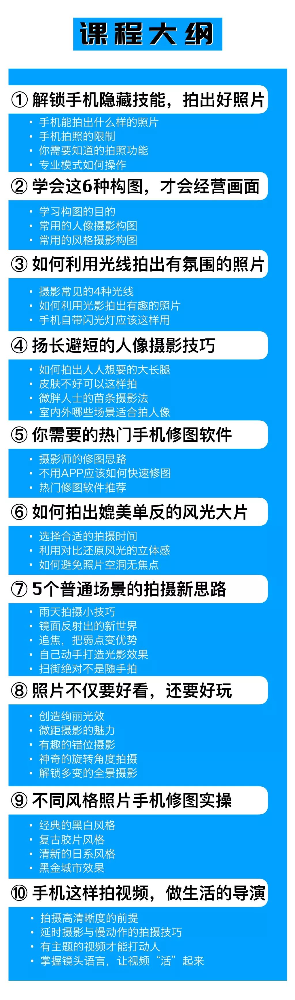 零基础摄影学习培训,全面技能提升训练营