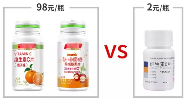 100块的维C成本才2块？对，剩下98块都是我们交的智商税！