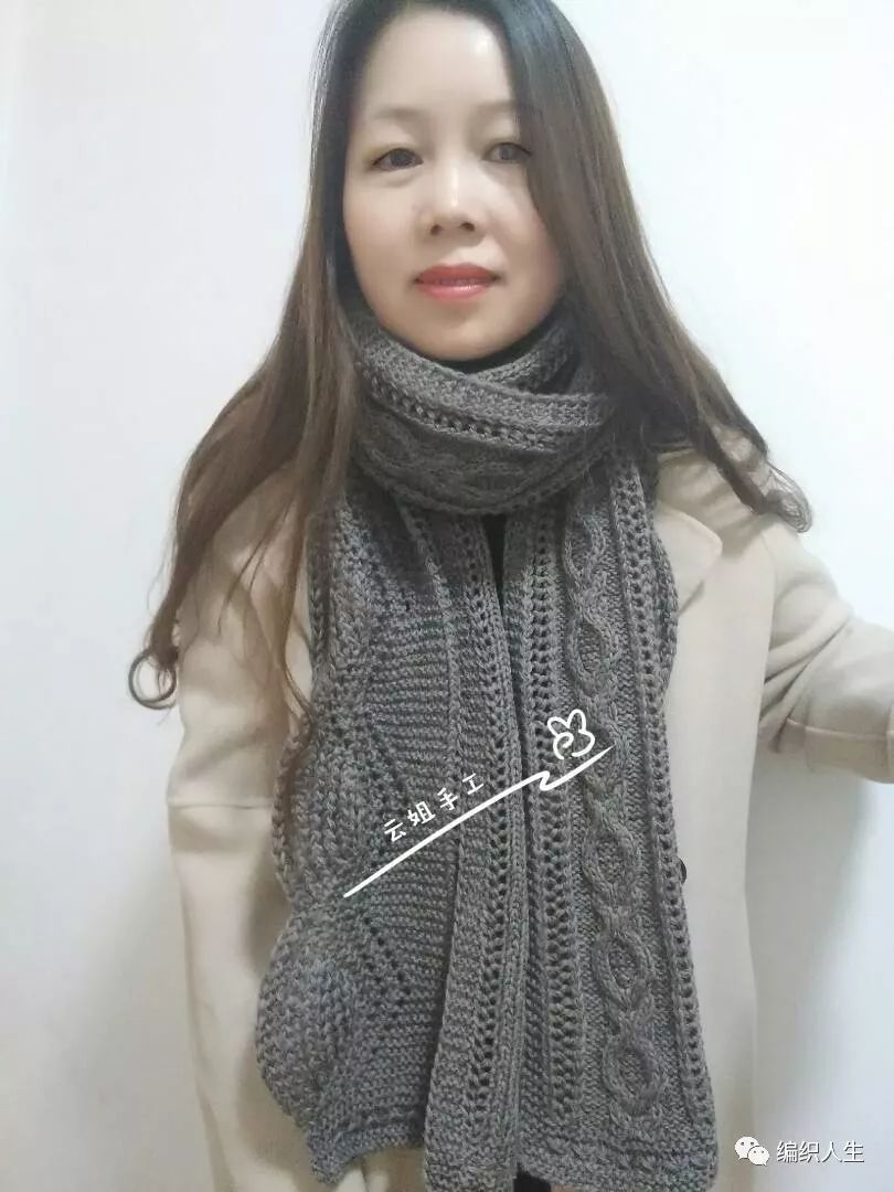 薄款全羊毛针织围巾,樱花围巾视频