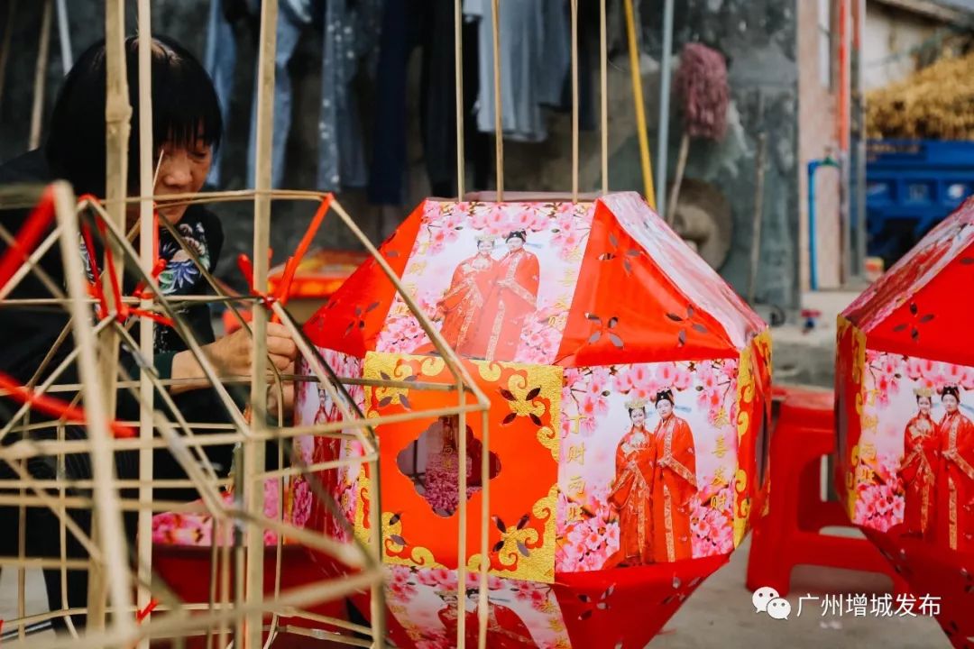 广州闽南传统大型花灯制作过程,派潭传统文化