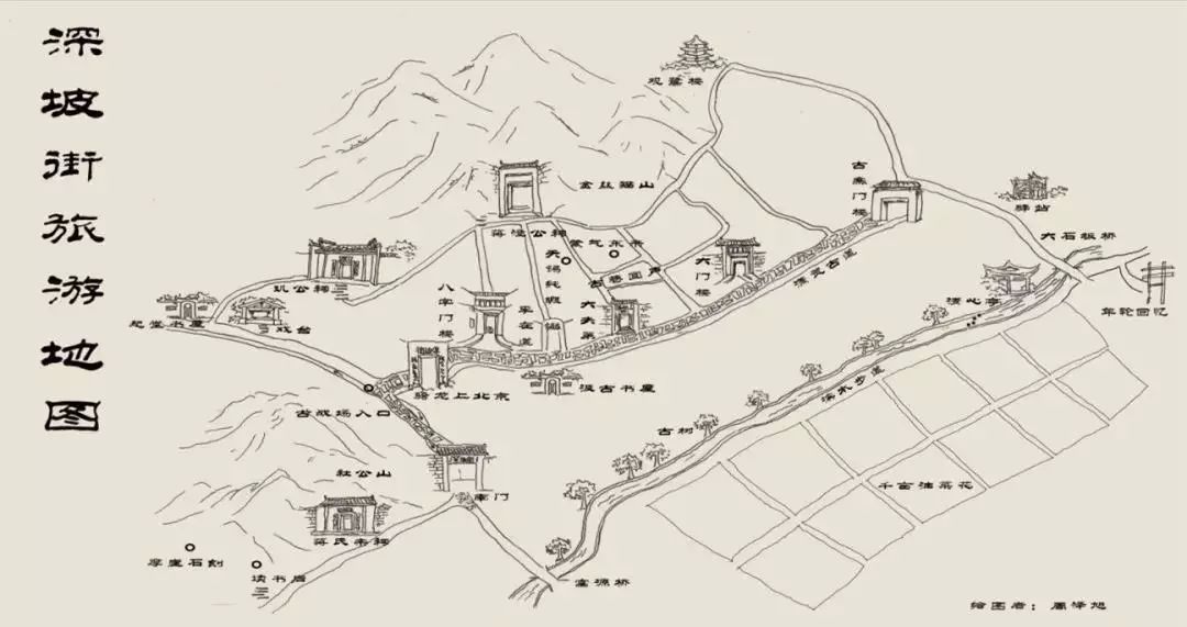 徽派古村梯田花海,徽派建筑油菜花田