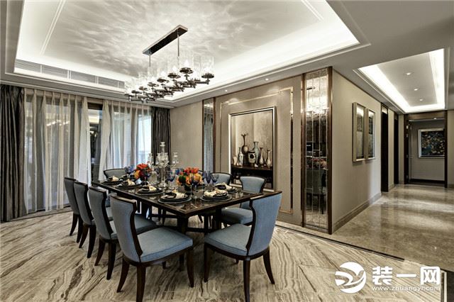 长存锦园160平轻奢风格装修效果图,上林熙园130平米户型装修