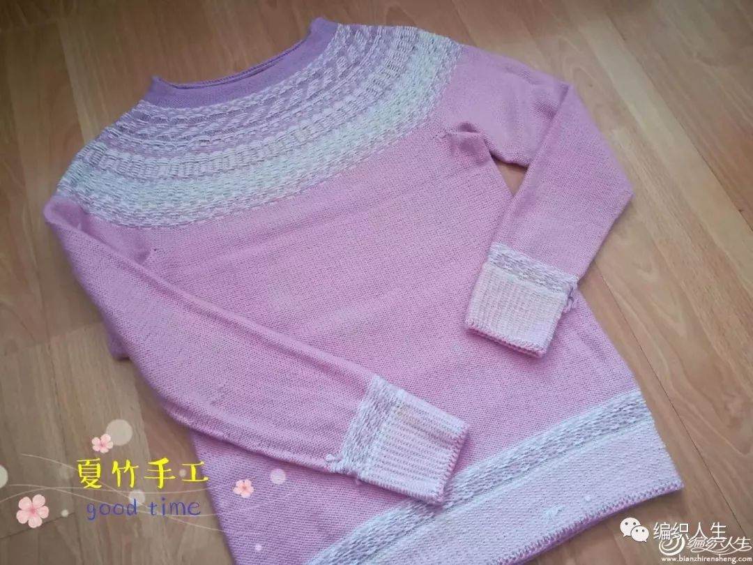 从上往下织套头休闲棒针毛衣样品,粗线棒针女士毛衣中长款的编织