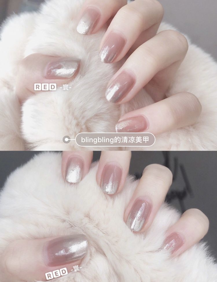 适合夏天的美甲显手白,超显手白的美甲带钻