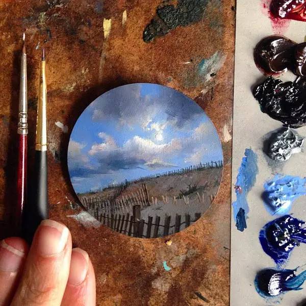 油画风景随身带,旅游景点油画