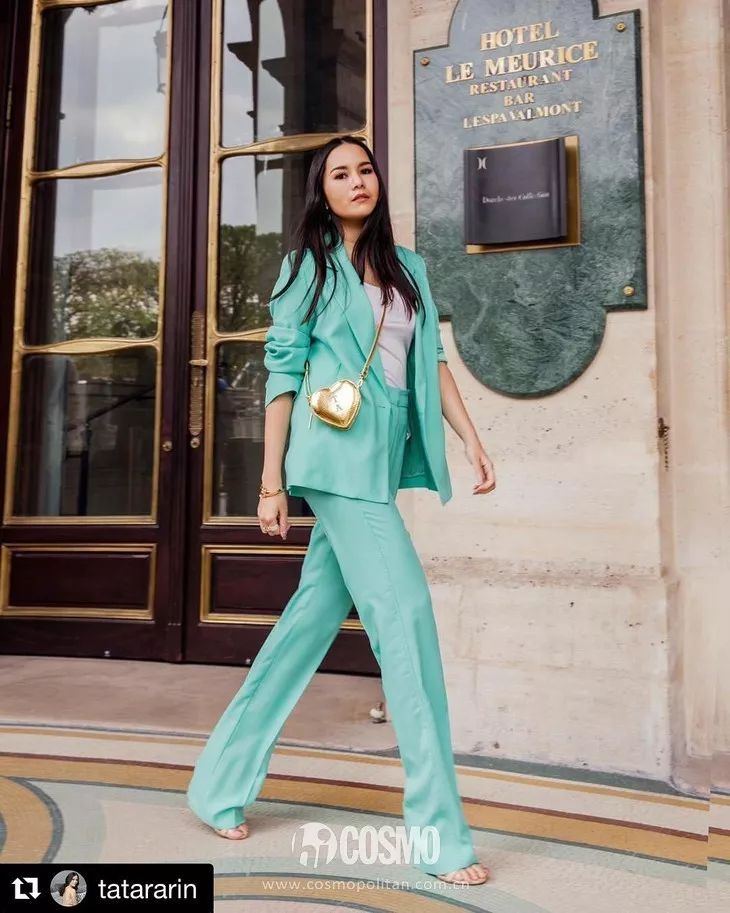 洪欣时尚穿搭,52岁洪欣日不落蔡依林