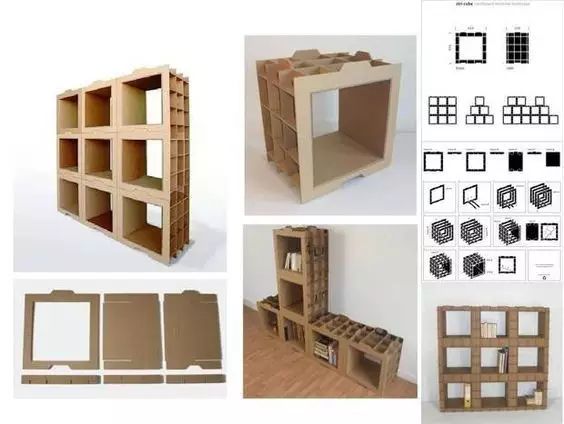 只用瓦楞纸就可以做出一件件家具，简直酷爆了